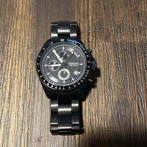 All black men’s fossil watch